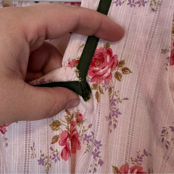 Handmade Floral Dress No Brand No Size Tea Party Cottagecore Feminine Coquette - Picture 4 of 5